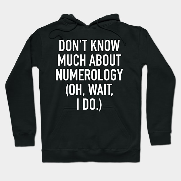 Don't Know Much About Numerology Oh Wait I do Hoodie by winwinshirt